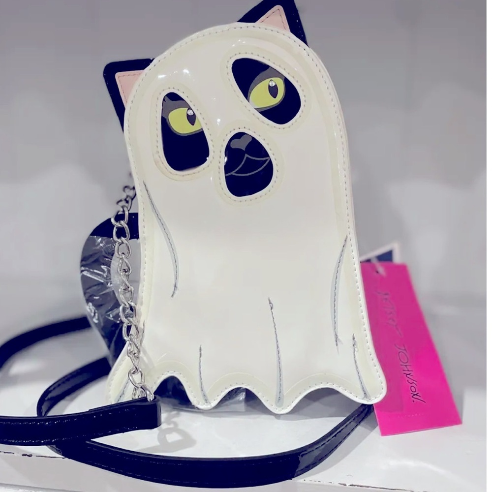 New Betsey Johnson Glow In The Dark Cat Ghost Purse ~ Viral TikTok - Picture 4 of 11